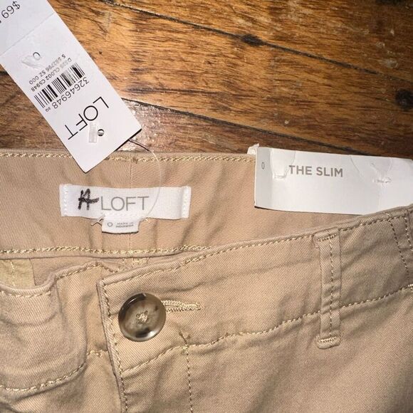 Loft tan business casual the Slim 0 classic slacks - Picture 3 of 3